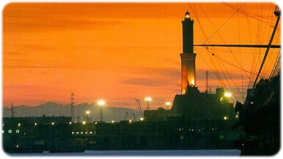 Genoa Lighthouse, Tall Ships & Port
